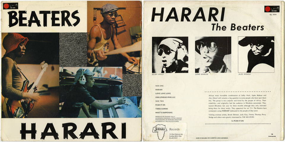 'Harari' by the Beaters (1975) the album 'Harari' by The Beaters who would later change their band name into 'Harari'